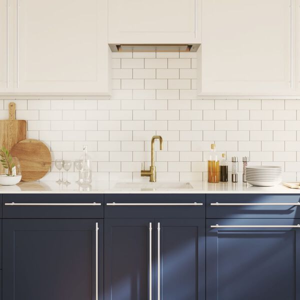 vidaXL Poign&eacute;es d'armoire 10 pcs argent&eacute; 480 mm acier inoxydable