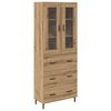 vidaXL Haut Armoire 2 pcs Ch&ecirc;ne artisanal 69,5 x 34 x 180 cm