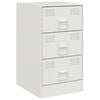 vidaXL Table de chevet blanc 34,5x39x62 cm acier
