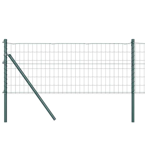 vidaXL Cl&ocirc;ture avec poteau Vert 0,4 x 25 m Acier et PVC