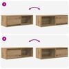vidaXL Meuble TV 2 pcs ch&ecirc;ne artisanal 80x31x25,5 cm bois d'ing&eacute;nierie
