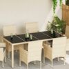 vidaXL Plateau de table 4 pc Noir verre tremp&eacute;
