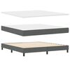 vidaXL Lit boxspring avec matelas Gris fonc&eacute; 180 x 200 cm tissu