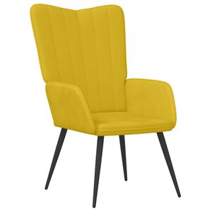 vidaXL Chaise de relaxation Jaune moutarde Velours