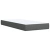 vidaXL Sommier &agrave; lattes de lit avec matelas Gris fonc&eacute; 100x200cm Tissu