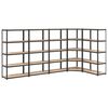vidaXL &Eacute;tag&egrave;res &agrave; 5 niveaux 5pcs Anthracite Acier et bois d'ing&eacute;nierie