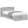 vidaXL Cadre de lit avec rangement Gris b&eacute;ton 90 x 190 cm