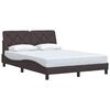 vidaXL Cadre de lit sans matelas marron fonc&eacute; 140x190 cm tissu
