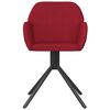 vidaXL Chaises pivotantes à manger lot de 2 Rouge bordeaux Velours