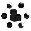 vidaXL Fauteuil inclinable Noir Similicuir