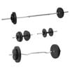 vidaXL Ensemble d'halt&egrave;res et de barres avec plaques 60 kg