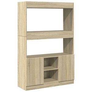 vidaXL Buffet haut ch&ecirc;ne sonoma 92x33x140 cm bois d'ing&eacute;nierie