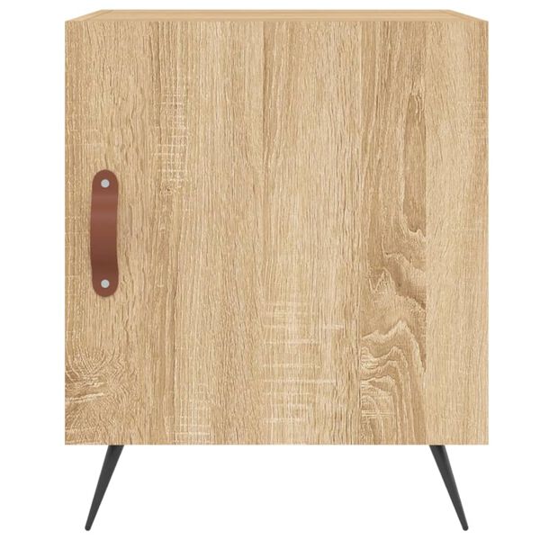 vidaXL Table de chevet ch&ecirc;ne sonoma 40x40x50 cm bois d&rsquo;ing&eacute;nierie