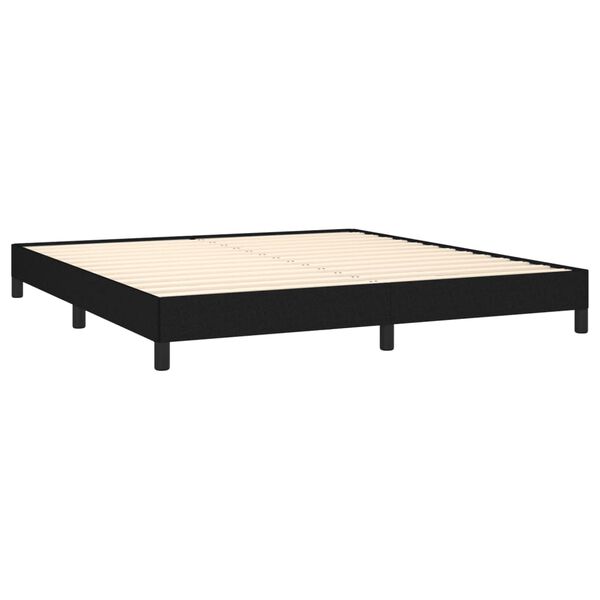vidaXL Cadre de lit sans matelas noir 180x200 cm tissu