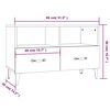 vidaXL Meuble TV Sonoma gris 80x36x50 cm Bois d'ing&eacute;nierie