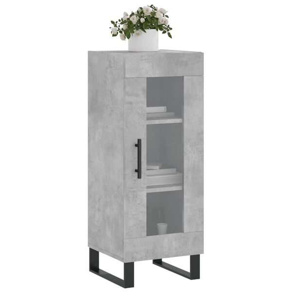 vidaXL Buffet Gris b&eacute;ton 34,5x34x90 cm Bois d'ing&eacute;nierie