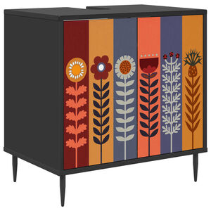 vidaXL Armoire de salle de bain ESSEN Ch&ecirc;ne noir 60 x 40 x 61 cm