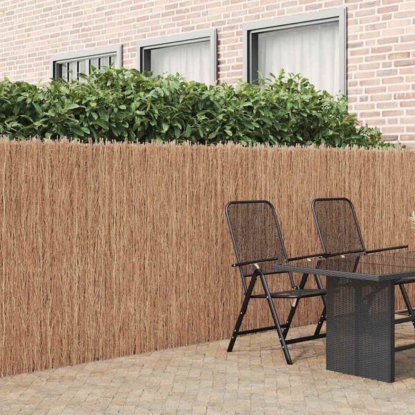 vidaXL Clôture en brande Marron 400 x 150 cm Bois de brosse