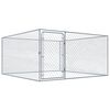 vidaXL Chenil ext&eacute;rieur pour chiens Acier galvanis&eacute; 2x2x1 m