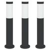 vidaXL Borne lumineuse lot de 3 50 cm acier inoxydable IP44