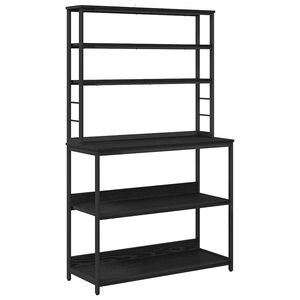 vidaXL &Eacute;tag&egrave;re de cuisine Ch&ecirc;ne noir 100 x 40 x 168 cm