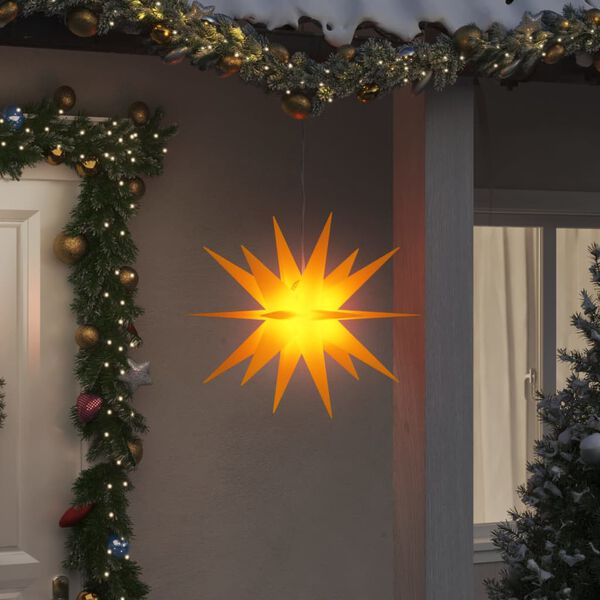 vidaXL Lumières de Noël avec LED 3 pcs pliable jaune 57 cm
