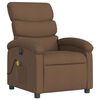 vidaXL Fauteuil inclinable de massage &eacute;lectrique marron tissu