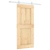 vidaXL Porte coulissante Naturel et Blanc 90 x 210 cm
