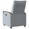 vidaXL Fauteuil inclinable &eacute;lectrique Gris clair Tissu
