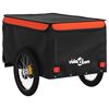vidaXL Remorque de v&eacute;lo noir et orange 45 kg fer