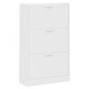 vidaXL Armoire &agrave; chaussures Blanc 63x24x103 cm Bois d'ing&eacute;nierie