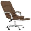 vidaXL Fauteuil de massage inclinable de bureau Marron Tissu
