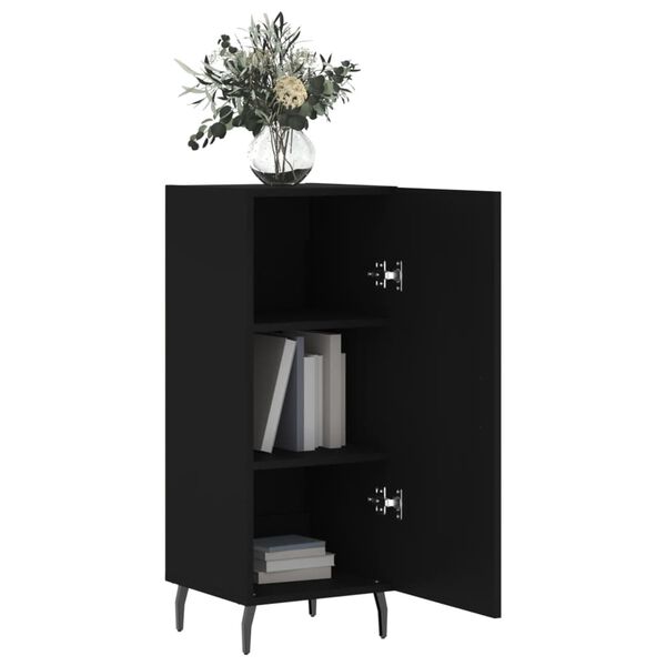 vidaXL Buffet Noir 34,5x34x90 cm Bois d'ing&eacute;nierie