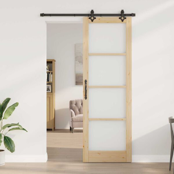 vidaXL Porte coulissante Naturel 78 x 232 cm