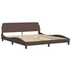 vidaXL Lit avec matelas Zadar marron 180x200 cm similicuir