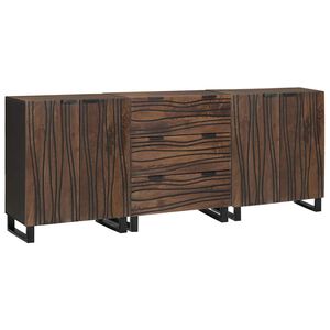 vidaXL Ensemble de mobilier de salle de bain avec tiroir 3 pcs Marron