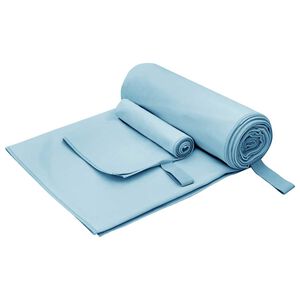 vidaXL Set de serviettes de sport 2 pi&egrave;ces Bleu