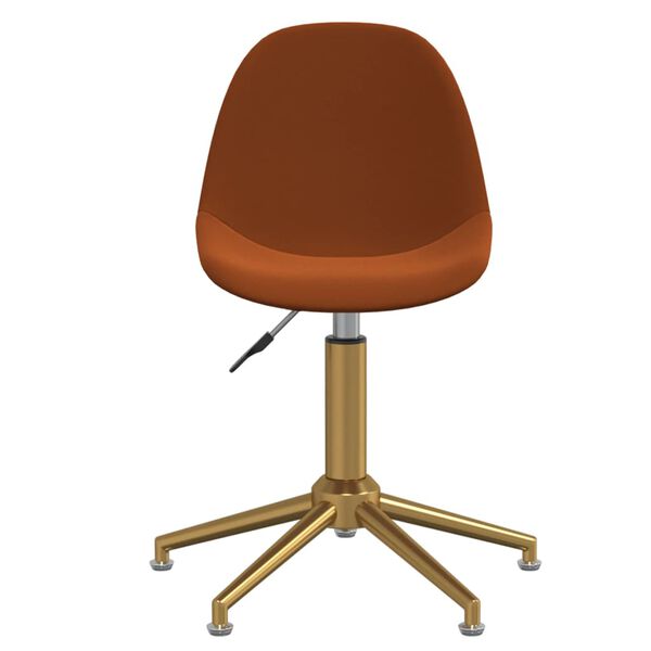 vidaXL Chaises pivotantes &agrave; manger lot de 2 Marron Velours