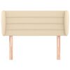 vidaXL T&ecirc;te de lit avec oreilles Cr&egrave;me 83x23x78/88 cm Tissu