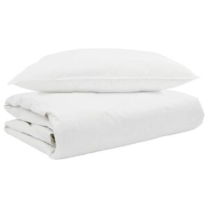 vidaXL Duvet d'&eacute;t&eacute; simple avec oreiller 2 pc Blanc Plume de canard