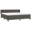 vidaXL Sommier &agrave; lattes de lit et matelas Gris fonc&eacute; 200x200cm Velours