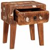 vidaXL Table d'appoint Marron 40 x 32 x 46 cm Bois Recycl&eacute; Solide
