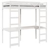 vidaXL Cadre de lit mezzanine Blanc 90 x 190 cm Pin massif