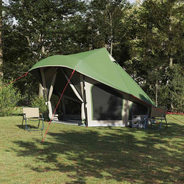 vidaXL Tente Tipi familiale avec toit Vert 508 x 470 x 300 cm