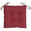 vidaXL Coussins de chaise lot de 4 rouge bordeaux 50x50x7 cm