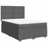 vidaXL Sommier &agrave; lattes de lit avec matelas Gris fonc&eacute; 140x190cm Tissu