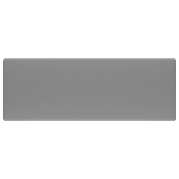 vidaXL Lavabo carr&eacute; &agrave; trop-plein Gris clair mat 41x41 cm C&eacute;ramique
