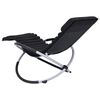 vidaXL Chaise longue d'ext&eacute;rieur avec coussin Acier Noir