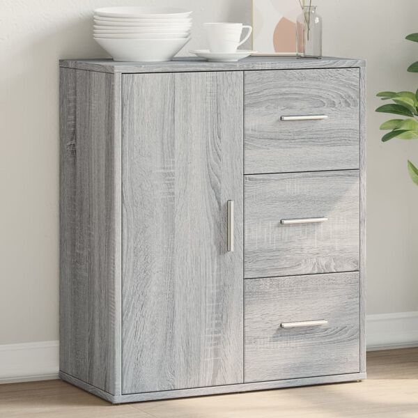 vidaXL Buffet sonoma gris 60x31x70 cm bois d'ing&eacute;nierie