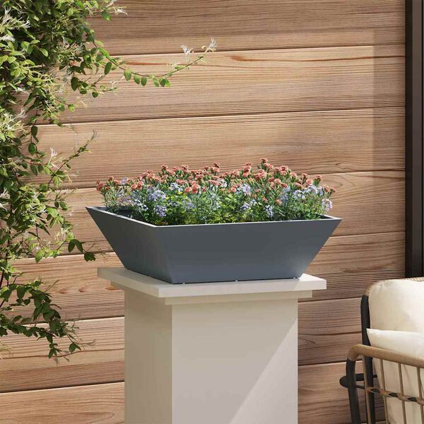 vidaXL Cache-pot de jardin Anthracite 50 x 50 x 15 cm